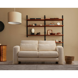 Papatya Lily Διθέσιος Καναπές Μπεζ 180x97x73cm