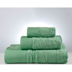 Πετσέτες Μπάνιου (Σετ 3τμχ) Down Town New Rosa 600gsm Green
