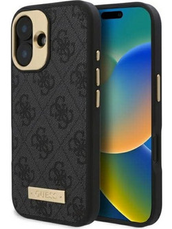 Guess 4G Logo Plate - θήκη για Apple iPhone 16 Plus - Μαύρο