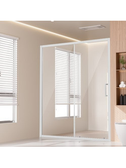 VEVOR Ημι-πλαισιωτή Πόρτα Ντουζ 57.7-59"x70" Σκληρυμένο Γυαλί 1/4" Χρώμιο DBKSYMTLYSM6LNGAYV0