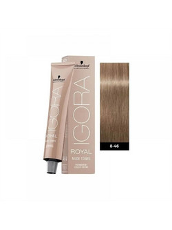 Schwarzkopf Igora Royal Nude Tones 8-46 Ξανθό Ανοιχτό Μπεζ Μαρόν Μόνιμη Βαφή Μαλλιών 60ml