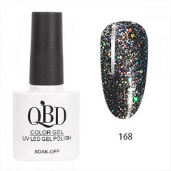 QBD Color Gel 168 Glitter Ημιμόνιμο Βερνίκι Νυχιών 10ml