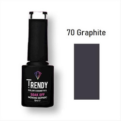 Trendy Soak Off 70 Graphite Ημιμόνιμο Βερνίκι Νυχιών 6ml