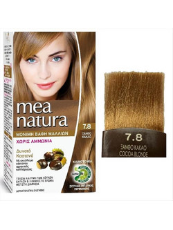 Farcom Mea Natura 7.8 Ξανθό Κακάο Φυτική Μόνιμη Βαφή Μαλλιών Χωρίς Αμμωνία 60ml