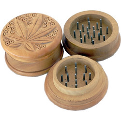 CNC Ξύλινος 50mm 2 Parts Τρίφτης Καπνού Ξύλο