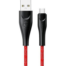 USAMS Καλώδιο πλεγμένο U41 microUSB 3m 2A κόκκινο