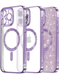 Techsuit Luxury Glitter - θήκη για Apple iPhone 16 Pro Max - Μωβ
