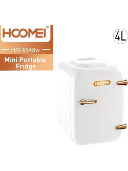 Mini Ηλεκτρικό Φορητό Ψυγείο 4lt 12V/220V Hoomei HM-6548W Λευκό