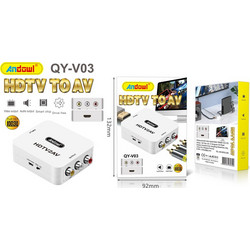 Andowl Μετατροπέας HDMI female σε RCA female 1τμχ (QY-V03)