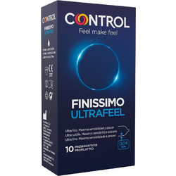 Control Feel Make Feel Finissimo Ultra Feel Προφυλακτικά με Ραβδώσεις & Λιπαντικό 10τμχ