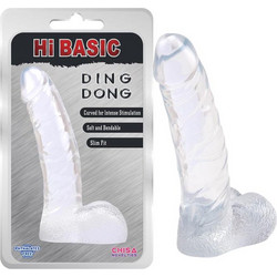 Chisa Novelties Ding Dong Ρεαλιστικό Dildo με Βεντούζα & Όρχεις 13cm Clear