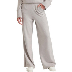 Funky Buddha Ψηλόμεσο Πλεκτό Γυναικείο Παντελόνι Jogger Relaxed Εφαρμογή Γκρι FBL010-135-02
