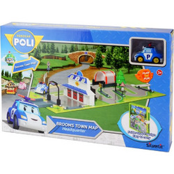 Silverlit Robocar Poli Brooms Town Map Αρχηγείο 1003-83280
