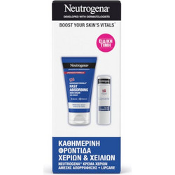 Neutrogena Fast Absorbing Hand Cream 75ml + Lipcare 4.8gr