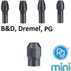 PG mini Σέτ φωλιές και παξιμάδι για B&D, Dremel (Μ.8020)