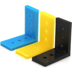 Vertical L-Shaped Shaft Bracket Blue (pack of 10)