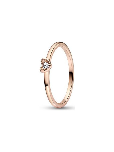Pandora Γυναικείο Δαχτυλίδι Ροζ Χρυσό 182495C01