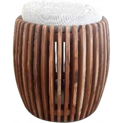 Σκαμπό IOKASTI Κωδικός: BAB 289 - Ξύλο teak Ύψος: 50cm Μήκος: 42.5 Φcm