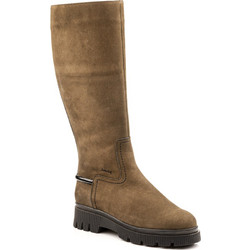 BOXER SHOES 51125 309-212 ΓΥΝΑΙΚΕΙΕΣ ΔΕΡΜΑΤΙΝΕΣ ΜΠΟΤΕΣ ΝΑΜΠΟΥΚ ΛΑΔΙ Λαδί