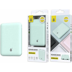 MTK Iris Power Bank 6500mAh με 2 Θύρες USB-A Green