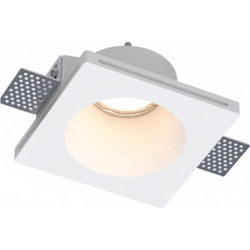 Inlight Χωνευτό τετράγωνο σποτ από γύψο 1XGU10 D:12cm (Χ0014-WH)