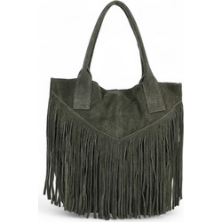 Passaggio Leather Shopping Τσάντα Από Γνήσιο Καστόρι Δέρμα (Μεγάλη-Λαδί)