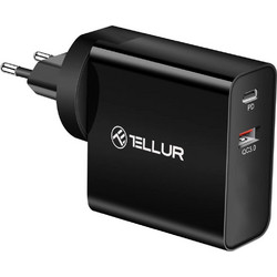 Tellur PDHC1 Φορτιστής Χωρίς Καλώδιο με Θύρα USB-A & USB-C 48W Power Delivery & Quick Charge 3.0 Black