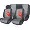 Autoline X-Racing Flame Set Black / Grey 6τμχ Autoline X-Racing Flame Set Black / Grey 6τμχ