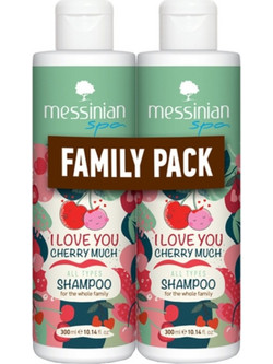 Messinian Spa Promo Love You Cherry Much All Types Φυτικό Σαμπουάν 2x300ml