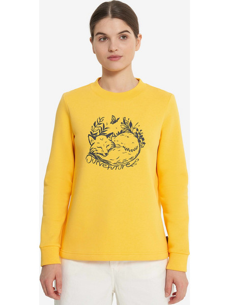 OUTVENTURE Μακρυμάνικη Μπλούζα Womens Terry Sweatshirt YELLOW γυναίκες