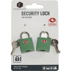 Forecast 62104 Key TSA Security Lock Λουκέτο με Κλειδί 2τμχ Πράσινο