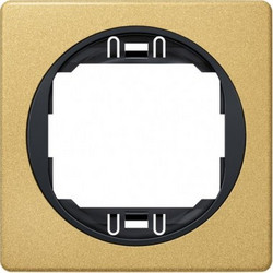 EON E6801.GE One-gang frame 80x80, gold with black holder