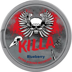 KILLA BLUEBERRY SLIM EXTRA STRONG NICOTINE POUCHES 16Mg/g