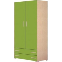 Ντουλάπα Παιδική Δίφυλλη Νο.2 105x180x50cm Green Δίφυλλη Μελαμίνη