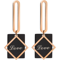 Ghetto Fashion Love Acrylic Stainless Steel Earrings