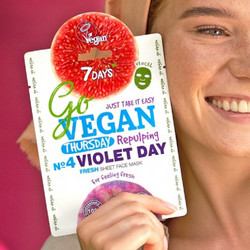 7Days Govegan Violet Day Sheet Μάσκα Προσώπου με Υαλουρονικό 25gr