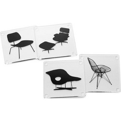 Σουβέρ Eames Chair (Σετ από 4) ΜοΜΑ Ακρυλικό 10 x 10 εκ