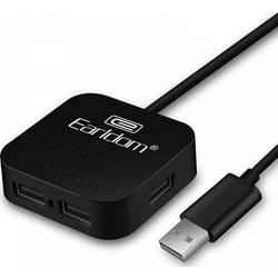 Earldom HUB01 USB Hub 2.0 USB-A με 4 Θύρες USB-A & Εξωτερική Παροχή Ρεύματος