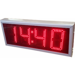 Χρονόμετρο LED Εξωτερικού Χώρου 4 Ψηφίων 63X27X11cm Κόκκινo φως Διπλής Όψης - TCT15D-RED