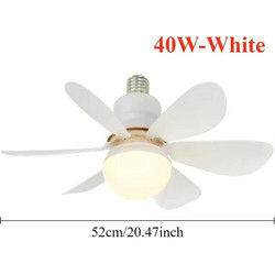 40W E27 Φωτιστικό Οροφής LED με Ανεμιστήρα και Τηλεχειριστήριο