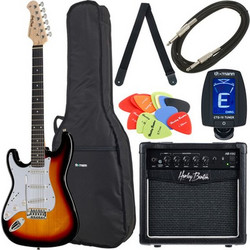 Harley Benton ST-20LH Bundle Left Handed Ηλεκτρική Κιθάρα ST Style με SSS Μαγνήτες και Ταστιέρα Maple 3-Tone Sunburst