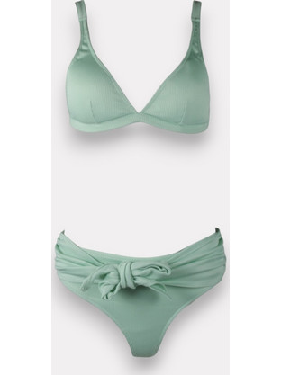 Μαγιό γυναικείο Bikini Set - Τριγωνικό Top & Ψηλόμεσο Aquamarine ET1011-3-Βεραμάν