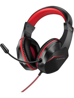 Borofone BO104 Phantom Gaming Headset Over Ear Black Red