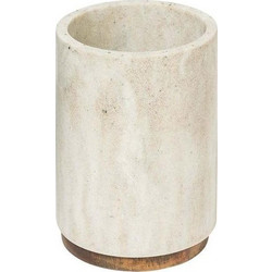 5Five Ποτηράκι Μπάνιου Κεραμικό Come Φ7x10.5cm Μπεζ 200158A
