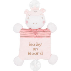 Kikka Boo Σήμα Baby on Board Κουκλάκι με Βεντούζα Hippo Dreams Ροζ