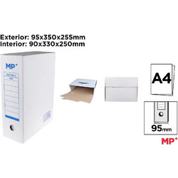 Κουτί Αρχείου Χάρτινο Λευκό 25,5 X 35 X 9,5εκ ράχη PC069