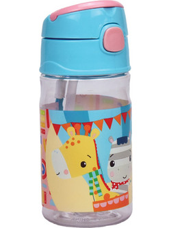 Gim Fisher Price Balloon Παιδικό Μπουκάλι Πλαστικό BPA Free με Καλαμάκι Μπλε 350ml