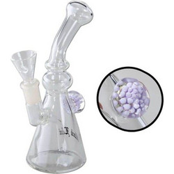 Black Leaf Oil Bong with Banger - Purple