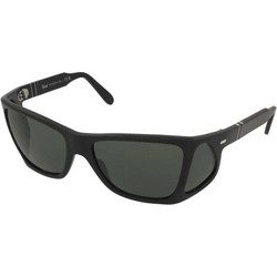 Persol PO0009 95/31 Ανδρικά Γυαλιά Ηλίου Μάσκα Κοκάλινα Μαύρα με Μαύρο Polarized Φακό