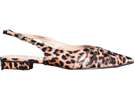 Γοβάκια- μπαλαρίνες λέοπαρ Slingback με ρυθμιζόμενο λουράκι (ΚΩΔ. LOF16 )